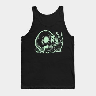 Occult Goth Gothic Emo Dark Creepy Skull Snail Witchcraft Tank Top